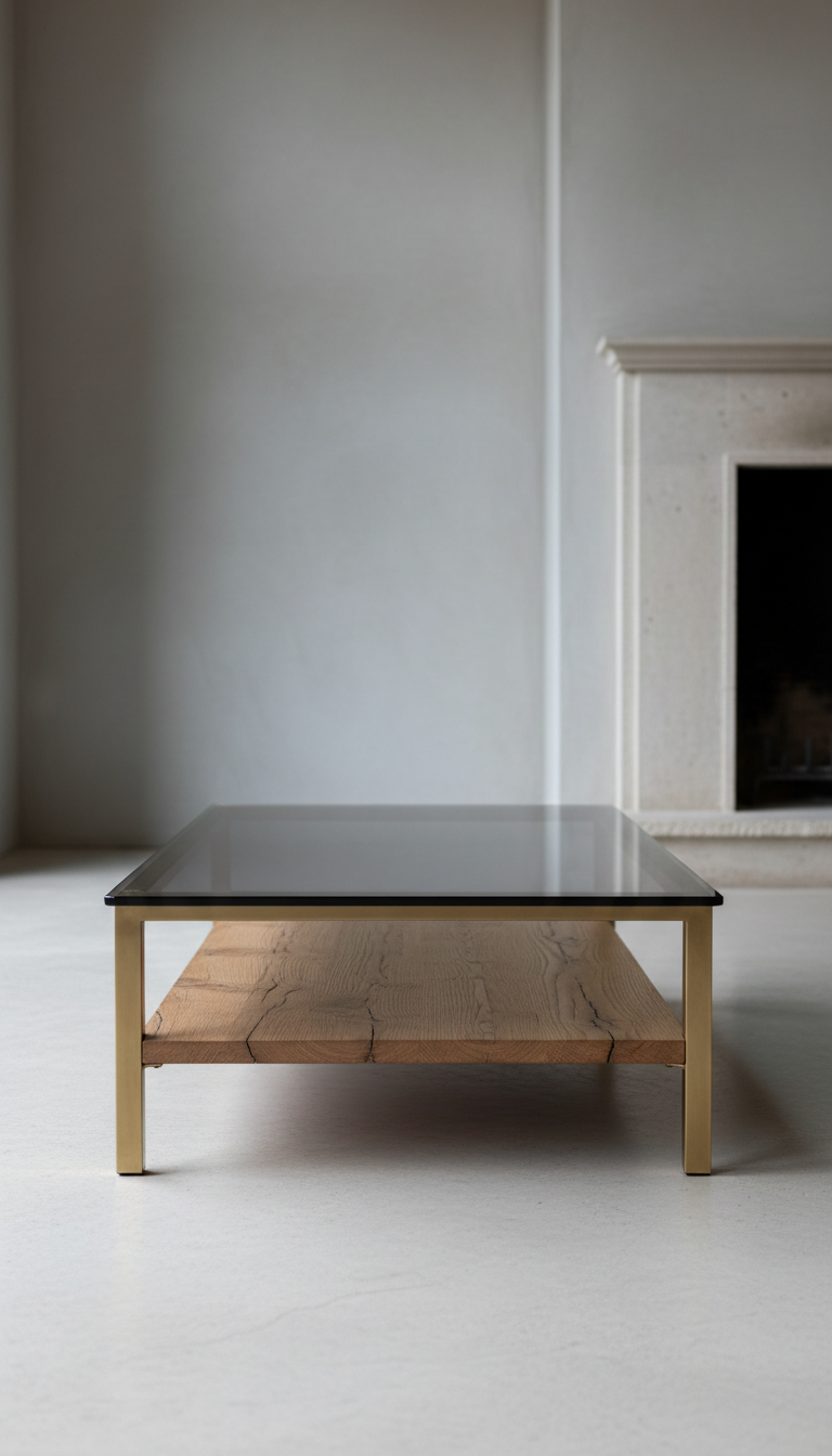 Smoked glass coffee table